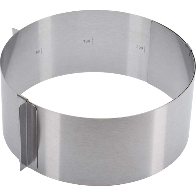 Vlekvrye staal verstelbare ronde koekring koekmousse ring (ESG14406)