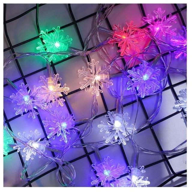  Snowflake Lights Connectable Christmas Fairy Lights (ESG19721)