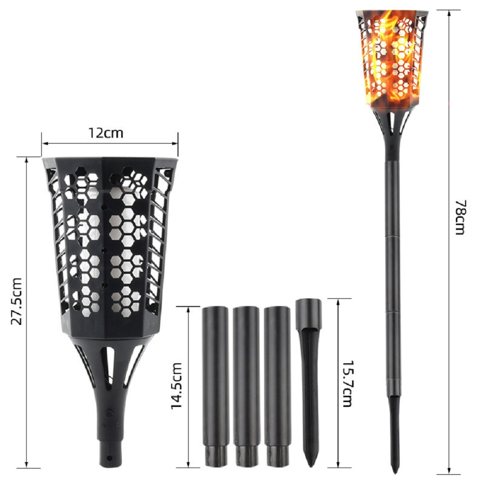 Tuin flikkerende vlambelemde LED Solar Torch Light Outdoor Lawn Lamp Versiering (ESG17320)