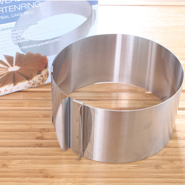 Vlekvrye staal verstelbare ronde koekring koekmousse ring (ESG14406)