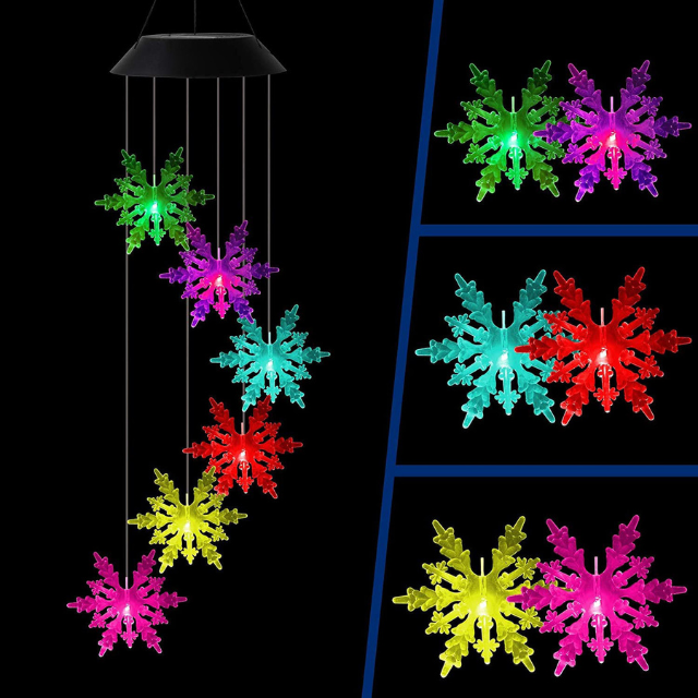 Kleurveranderende windklisiekristal sneeuvlokkie (ESG18492)
