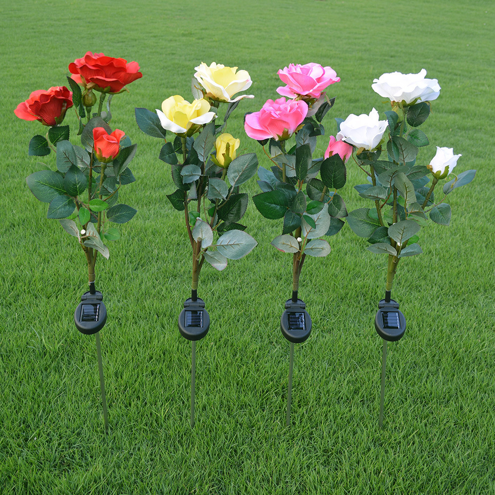Rose Flower Garden Solar Lights, Buiten Dekoratiewe Landskap LED Rose Lights (ESG10094)