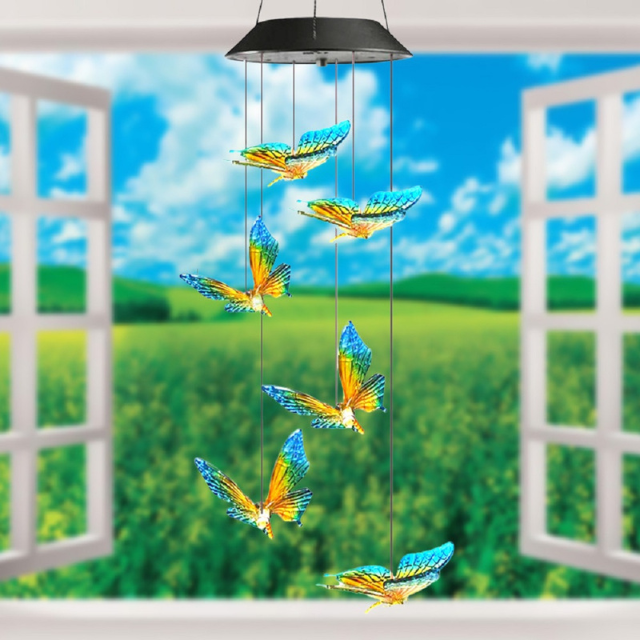 Butterfly Solar Chimes Decoration Lights (ESG18493)